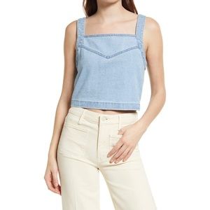 Madewell Denim Crop Tank Top NWT